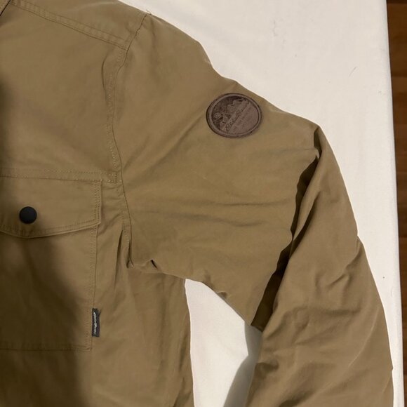 Eddie Bauer Men's Snap Button jacket Southwestern Fleece Lined Size L Tan - Picture 3 of 12